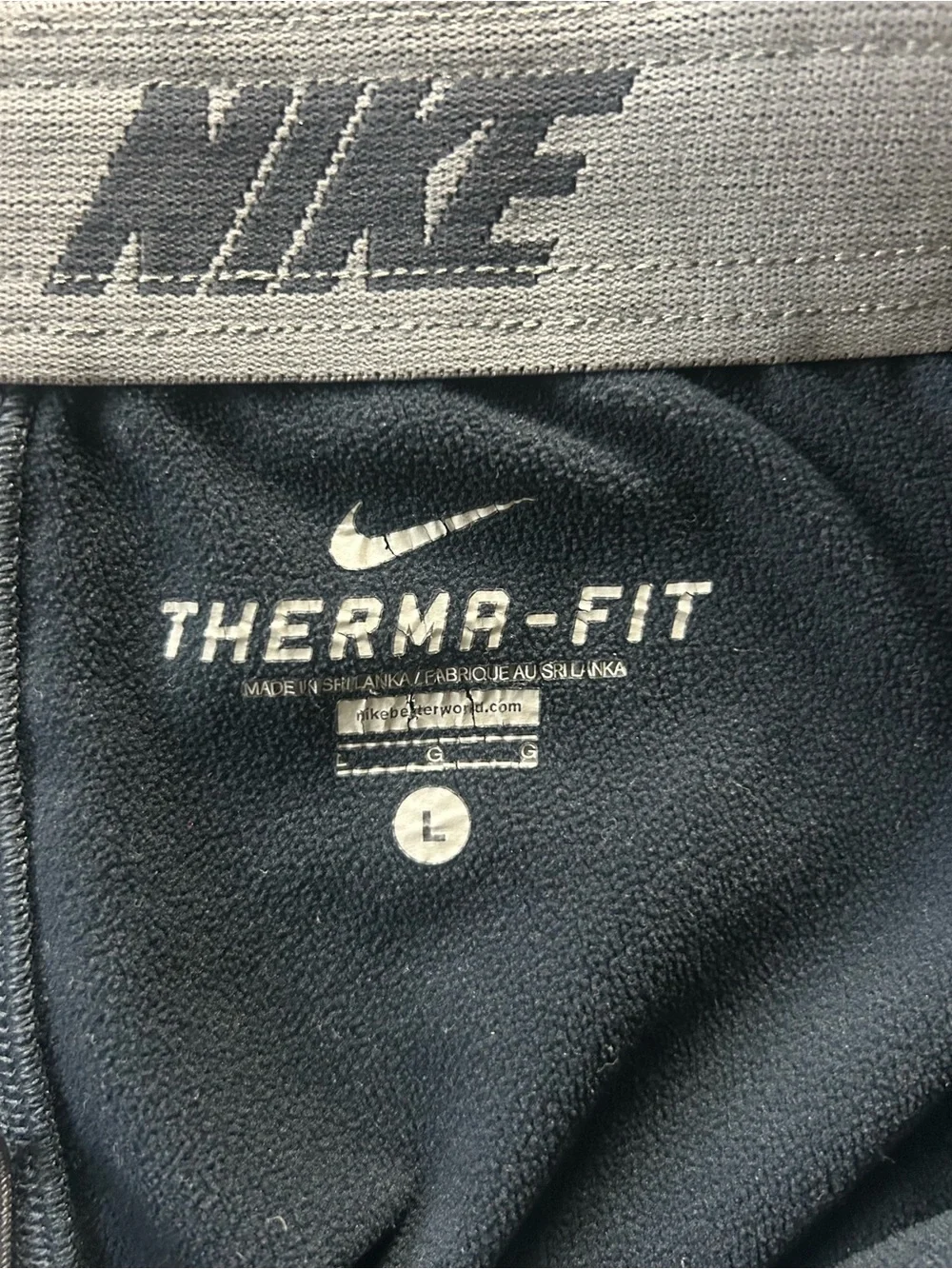 Nike‎ Therma-Fit Black Track Pants Men’s Size L Activewear Sweatpants
